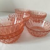 Orange pressed glass cups