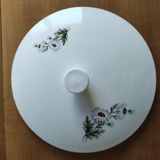 Vercor earthenware soup tureen with daisy decor