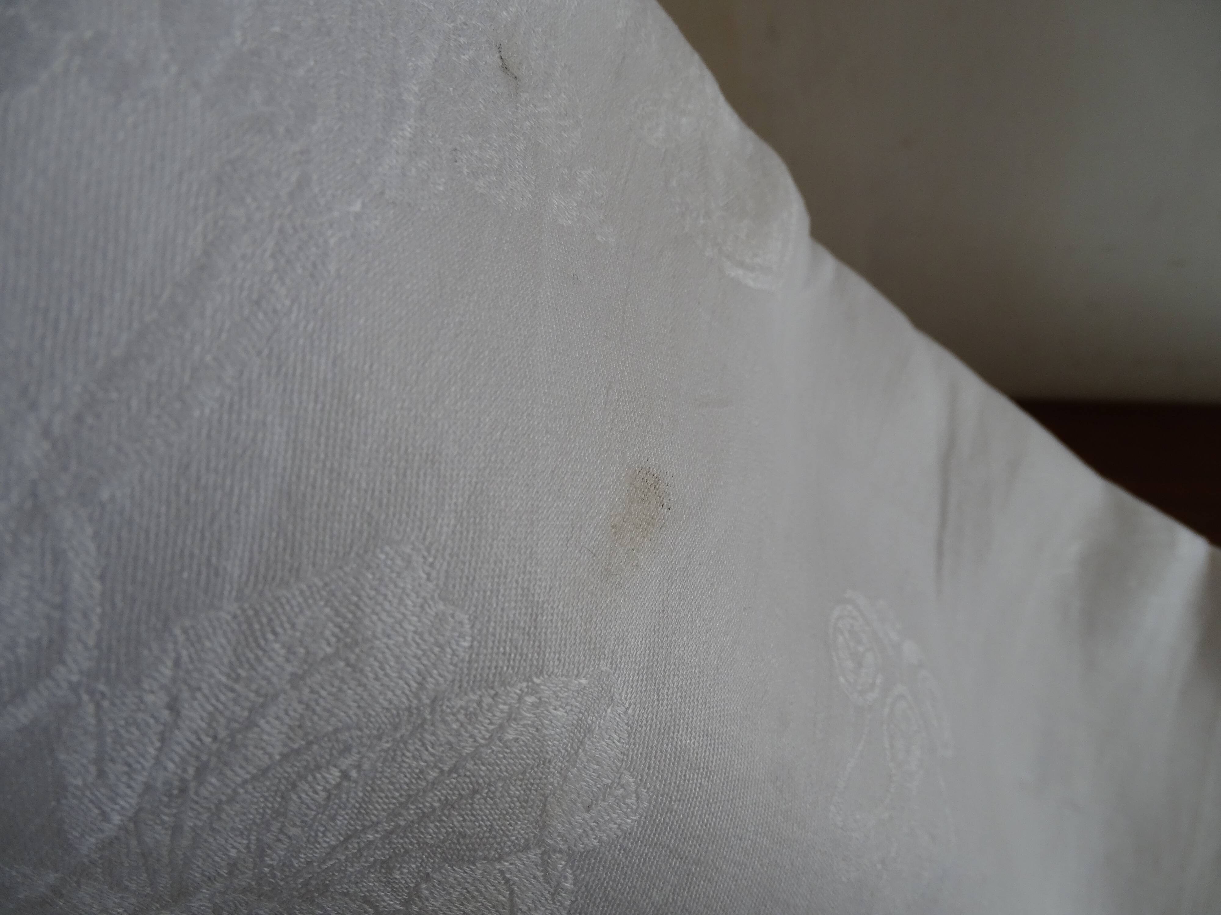 Old damask tablecloth 270 x 150 monogram MP