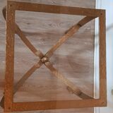 Gold iron and glass coffee table