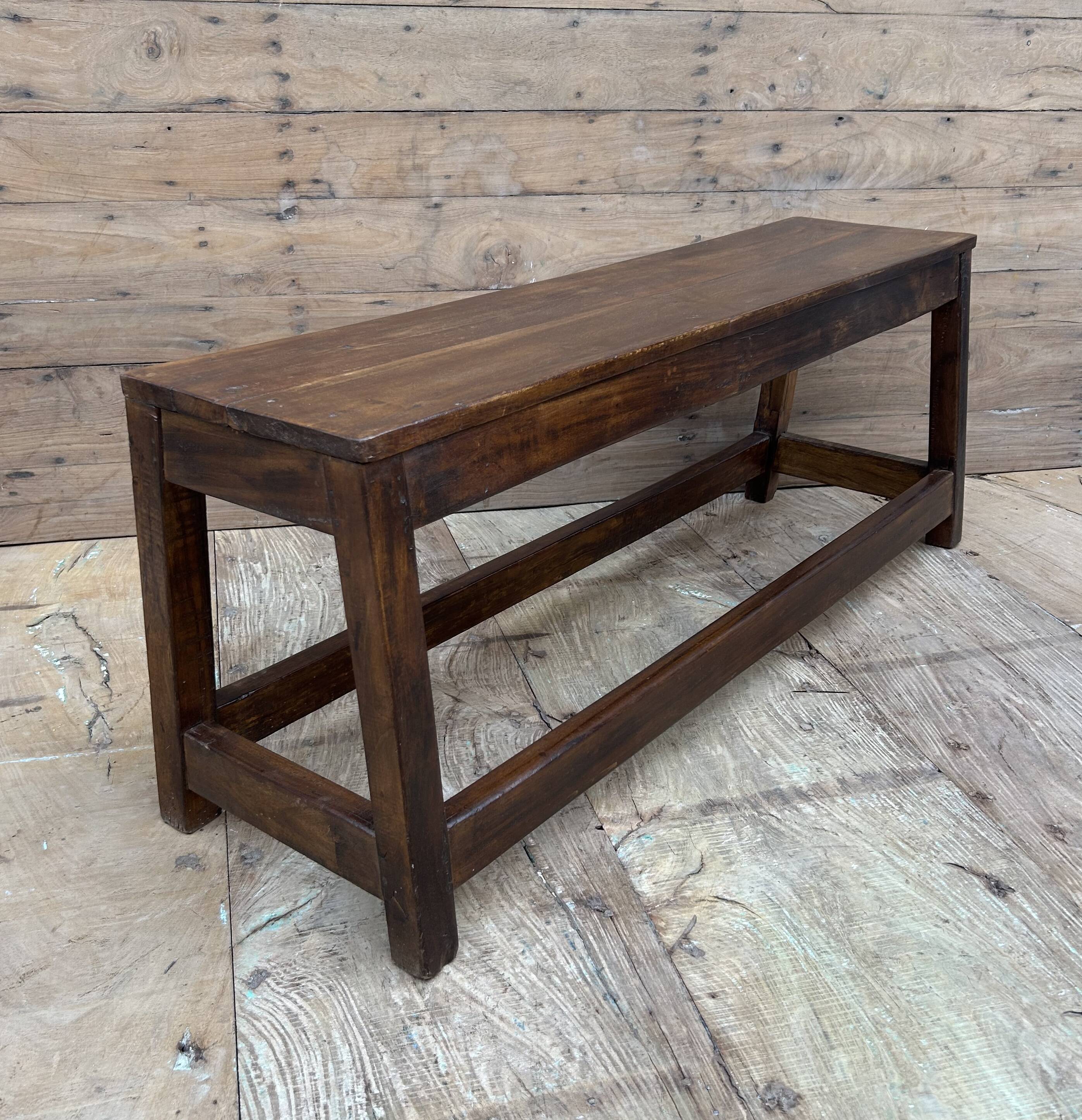 bench in Burmese teak