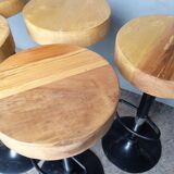 6 high bar stools wood and metal