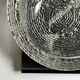 Ashtray/trinket tray in cut and textured crystal glass, circa 1970