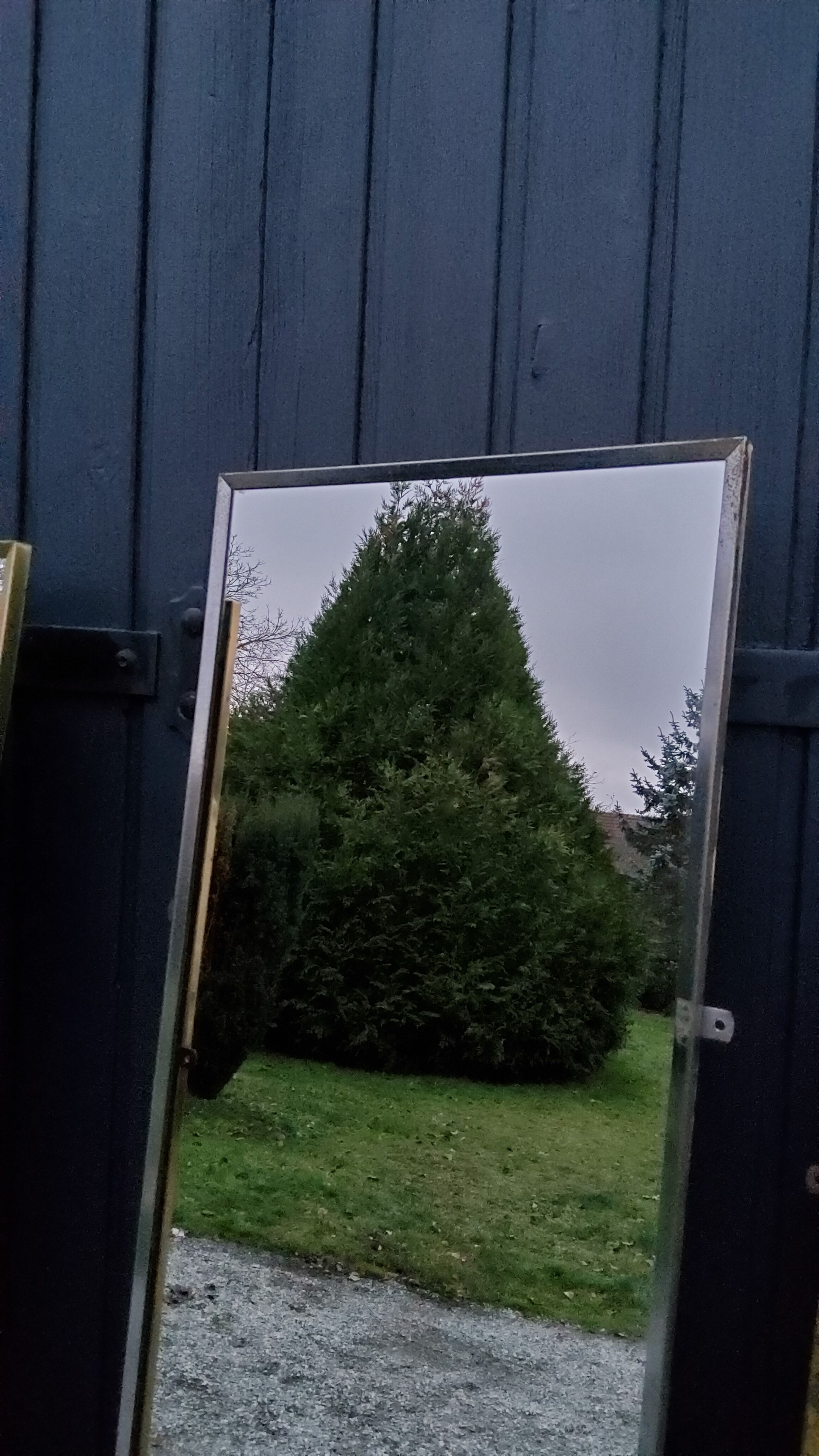 Set of 3 large mirrors rear-view mirrors from the 60s 31x127cm
