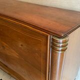 Enfilade and table ebenesterie walnut, mother-of-pearl and lemon tree