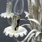 Lustre floral Hollywood Regency, années 1970