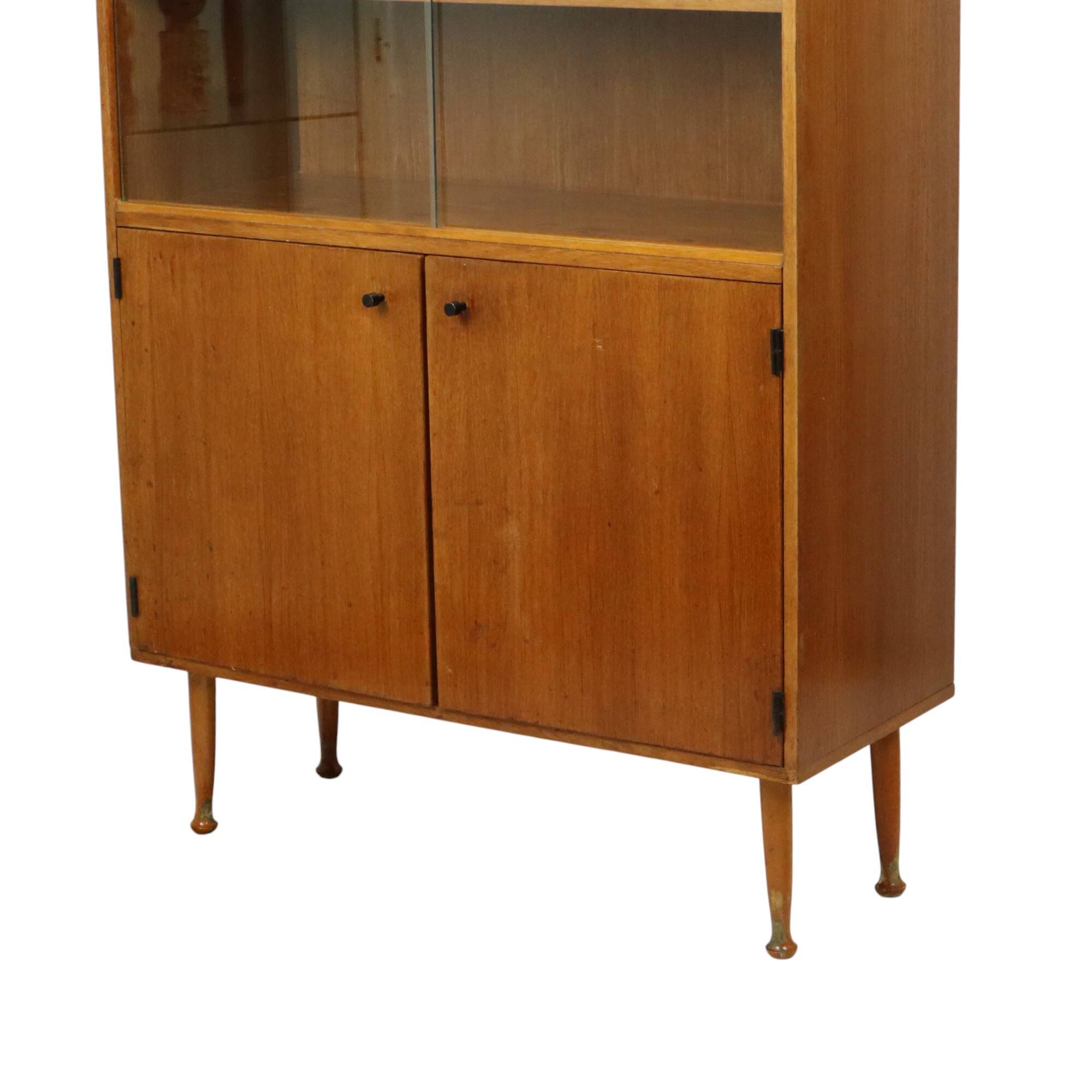 Vintage teak veneer sideboard, display cabinet, Scandinavian design