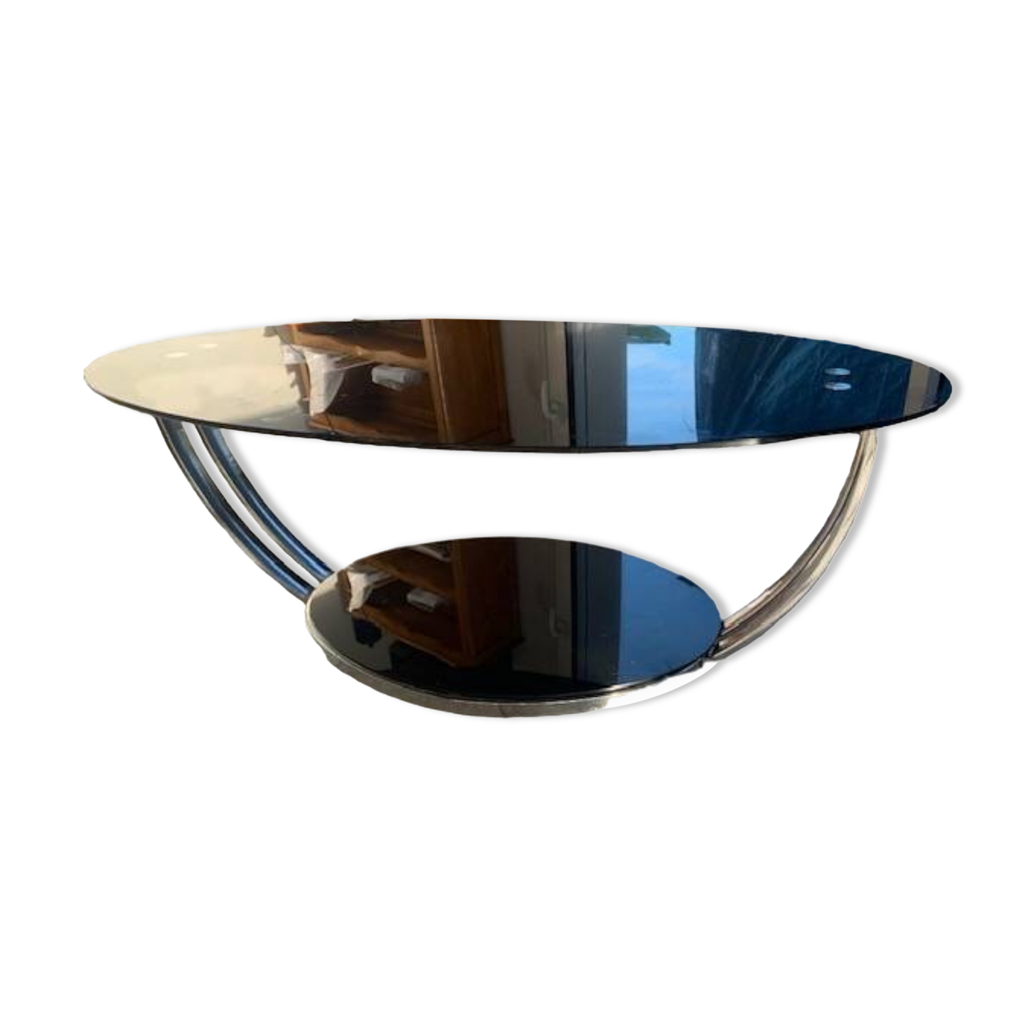 vintage smoked glass coffee table