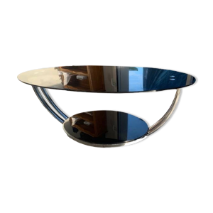 table de salon verre fumé vintage