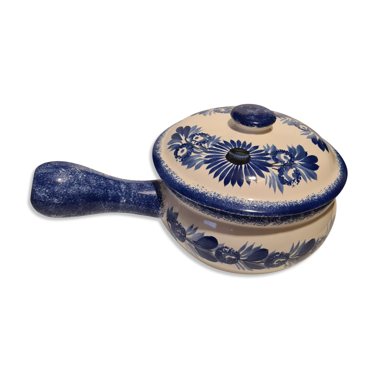 Panêlon Faience Henriot Quimper Floral Décor
