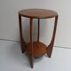 Table d'appoint ronde en chêne Art Déco