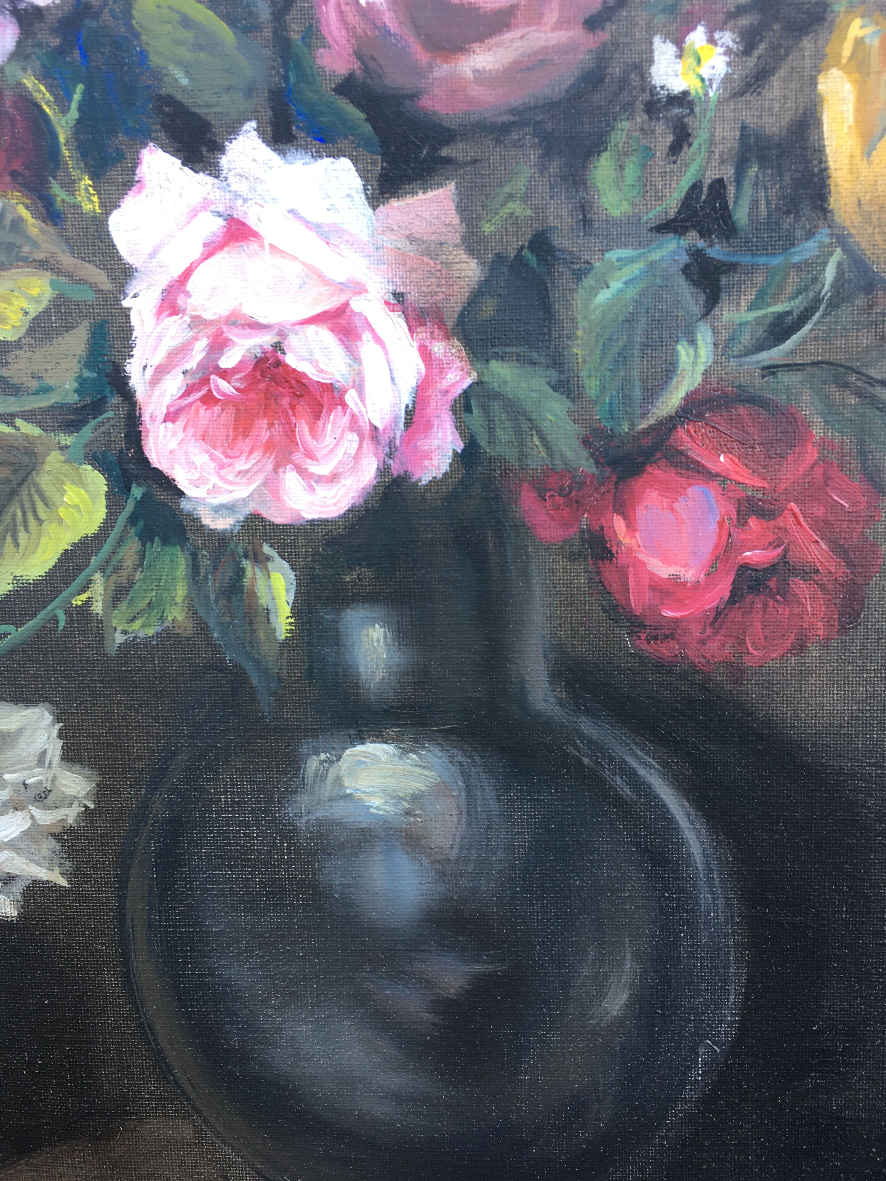 Painting on canvas bouquet of flowers