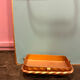 Large vintage entrance wardrobe, wall-mounted coat rack with mirror and p