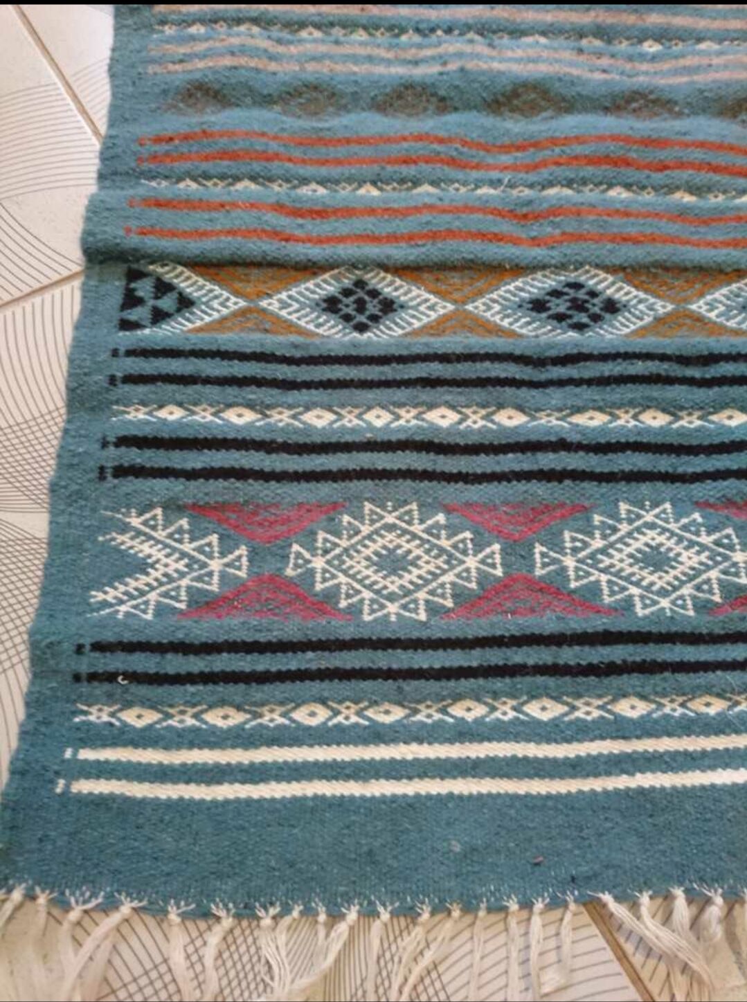 Berber carpet blue 110 x 70 cm