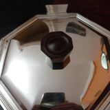 Art Deco plate 1930 silver metal