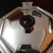 Plat Art Déco 1930 métal argenté