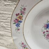 Set of 5 small flowered deep plates.