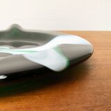 Artistic vintage German glass bowl plate by Hans Jürgen Richartz for Mathildenhütte, Solingen.