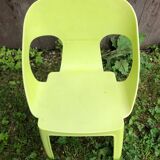 Children's armchair chair rita design by joan gaspar vintage green plastic