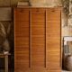 Oak workshop cabinet with curtains – antique triple column