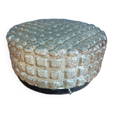 Ceiling lamp smoked molded glass metal base