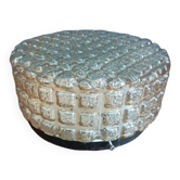 Ceiling lamp smoked molded glass metal base
