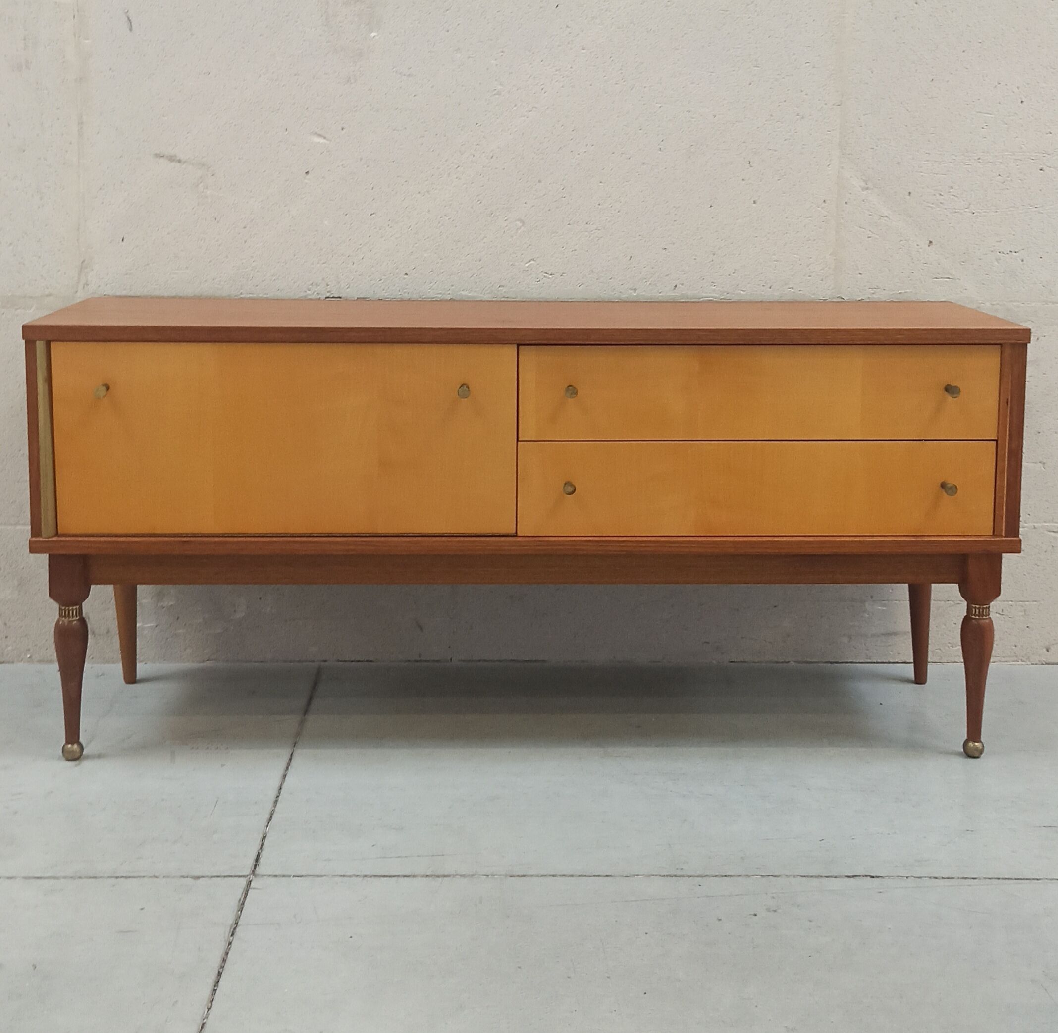 Sideboard wood and brass, 50's