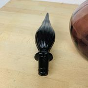 2 Italian Empoli decanters 66 cm mouth-blown glass