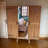 Bamboo rattan wardrobe 1970