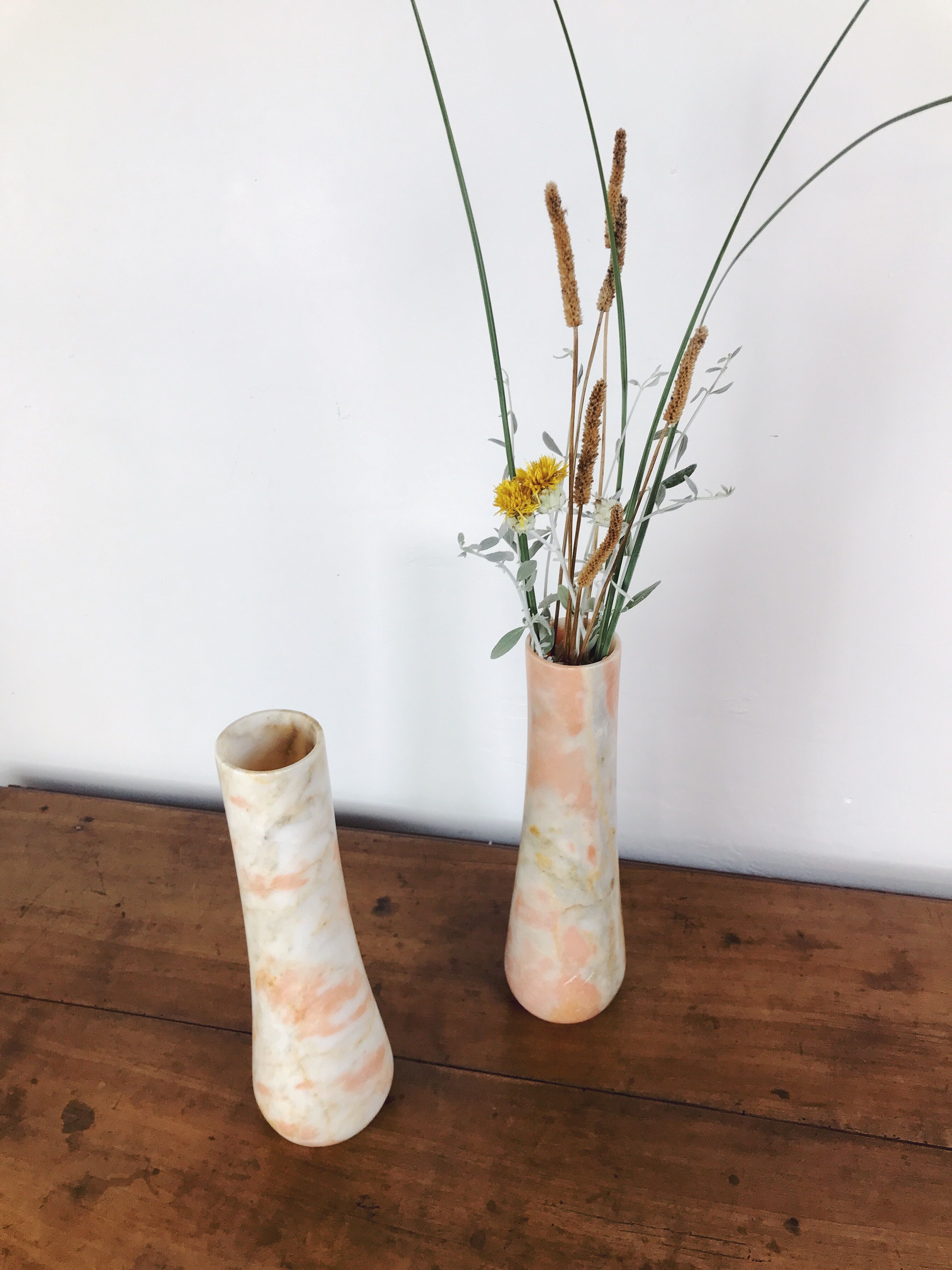 Pair of marble vases