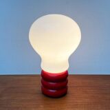 Giant table lamp or floor lamp in the shape of a light bulb from the mid-century German space age by Ingo Maurer for M Design, 1960s.