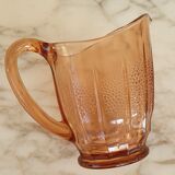 Pitcher pink glass 1960