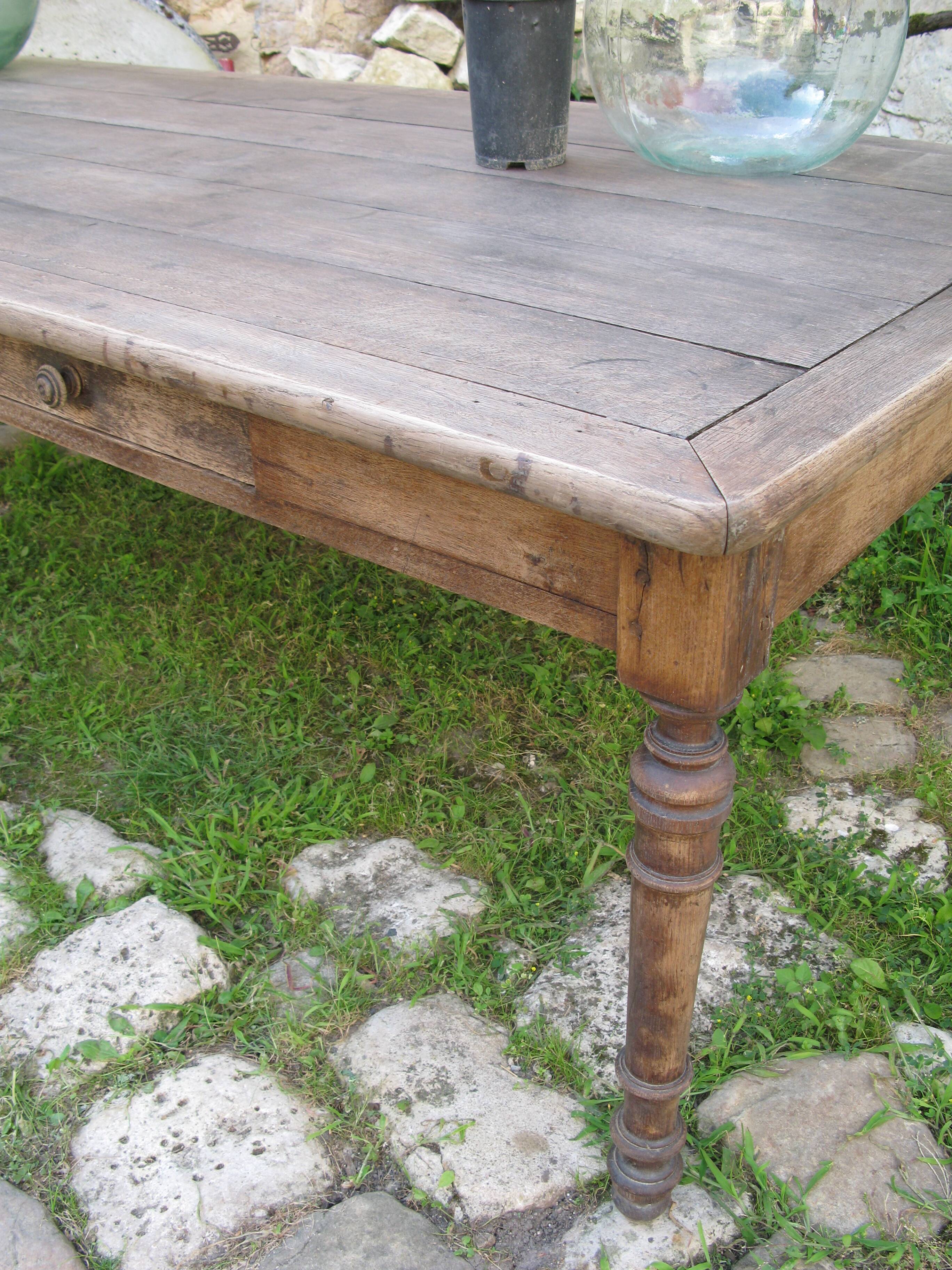 Farmhouse table 6 feet oak