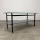 1950s coffee table in metal and glass
