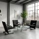 Artflex T Line armchairs designed by Burkhard Vogtherr in leather, Italy, 1980s.