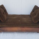 Bed rest French leather. 1920/1930.