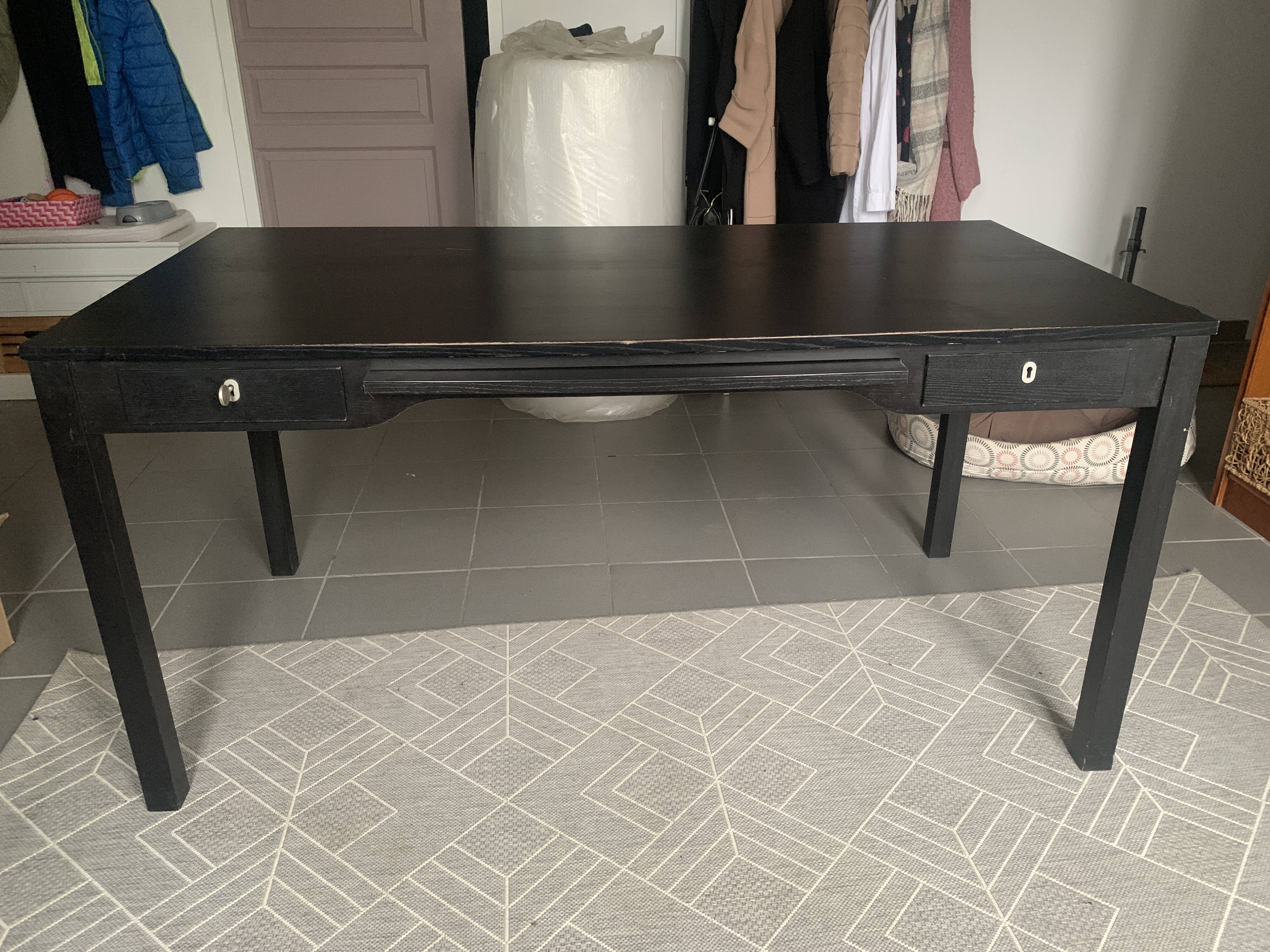 Large solid wood desk