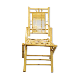 Vintage bamboo folding chair