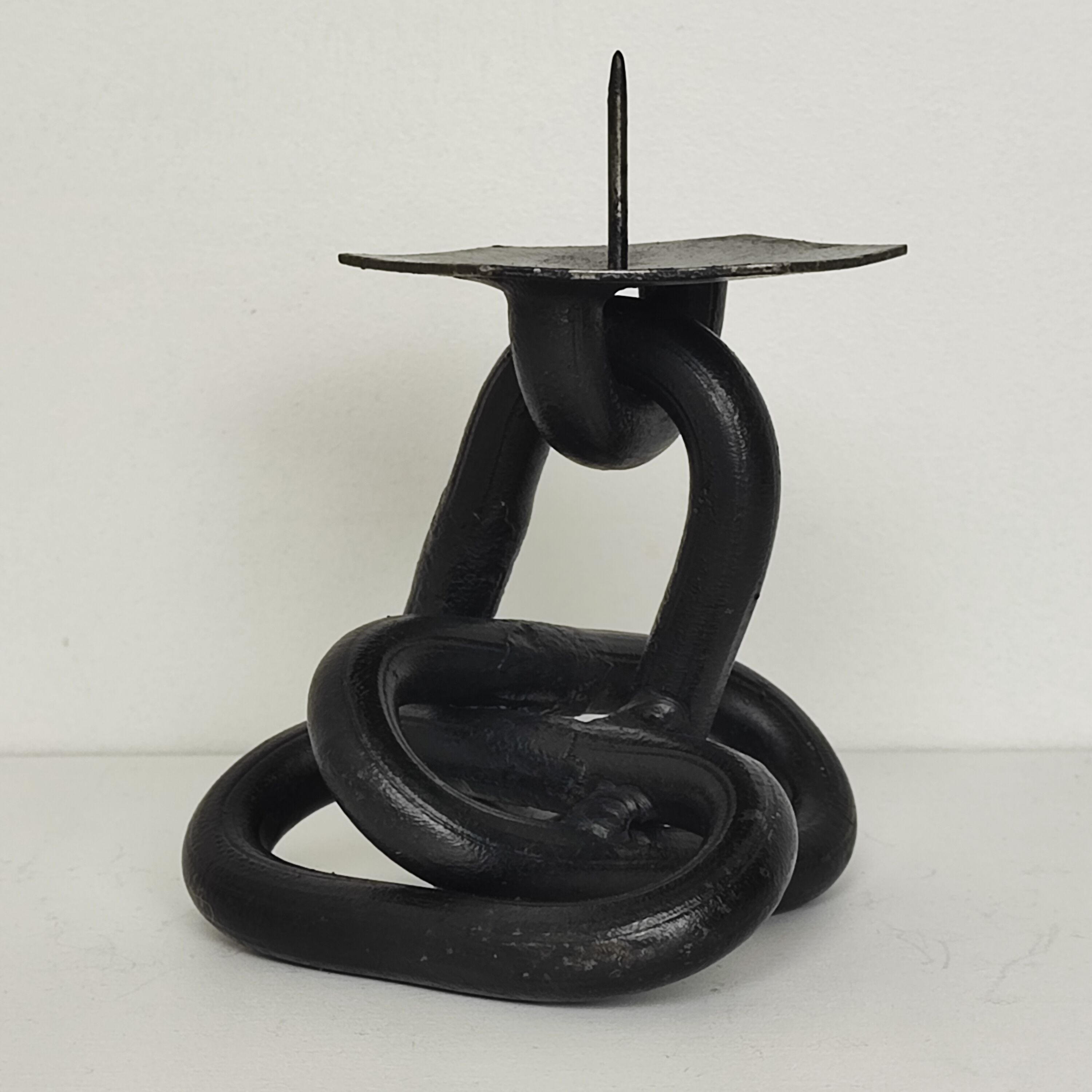 Brutalist "chain" candle holder