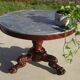 Empire guéridon in mahogany and marble, revolving top.