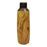 Rustic ceramic vase with running glaze from 1970.