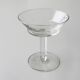 6 old champagne glasses vintage model glass square feet design