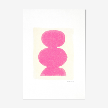 Painting on paper • neon pink M693 • signed eawy