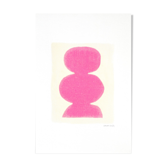 Painting on paper • neon pink M693 • signed eawy