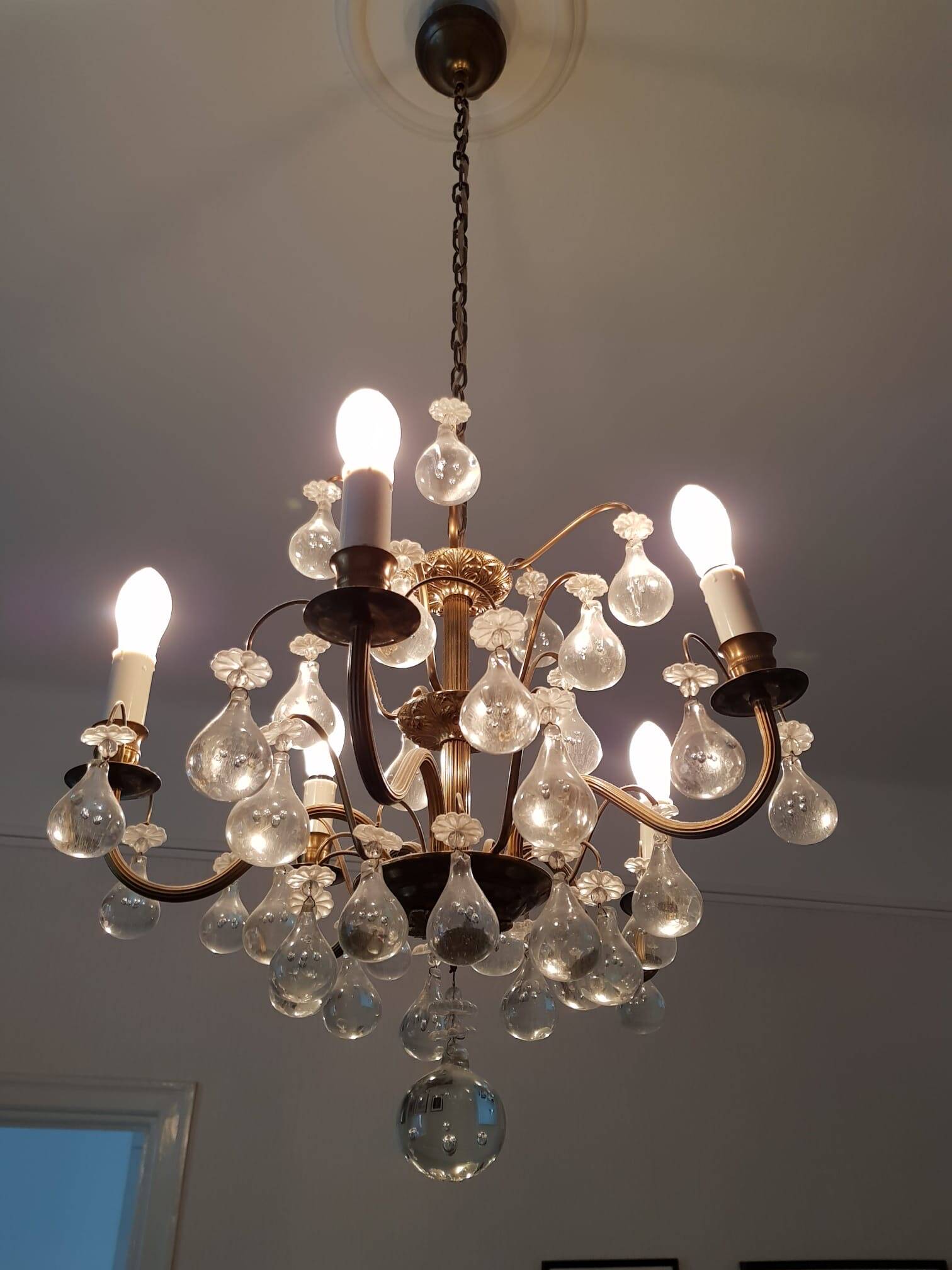 Swedish Orrefors Chandelier 1940's