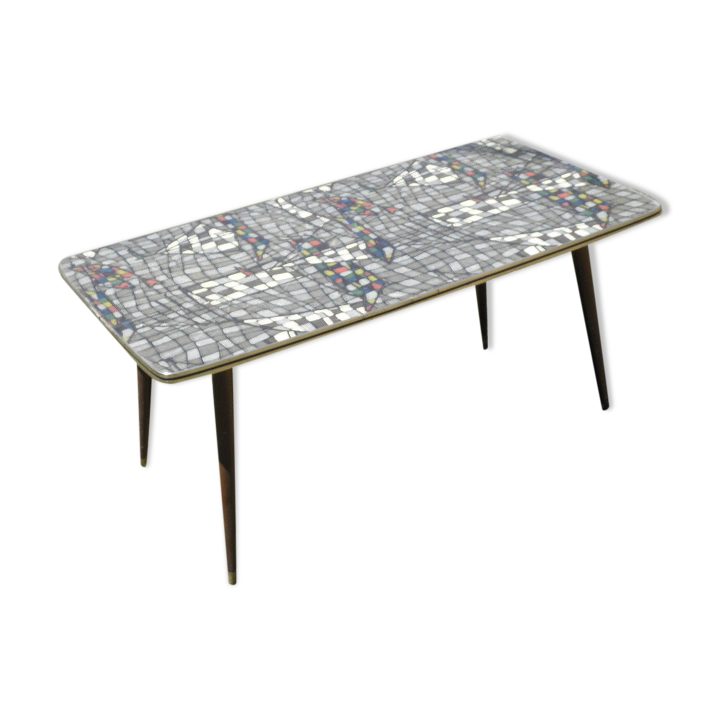 Scandinavian formica coffee table mosaic vintage design