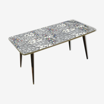 Scandinavian formica coffee table mosaic vintage design