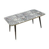 Scandinavian formica coffee table mosaic vintage design