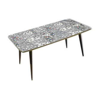 Scandinavian formica coffee table mosaic vintage design