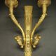 Série de 5 grandes appliques, carquois et têtes de belier, style Louis XVI - bronze